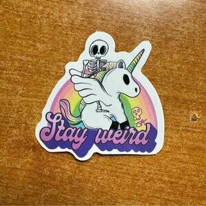 Stay‎ Weird Unicorn Sticker